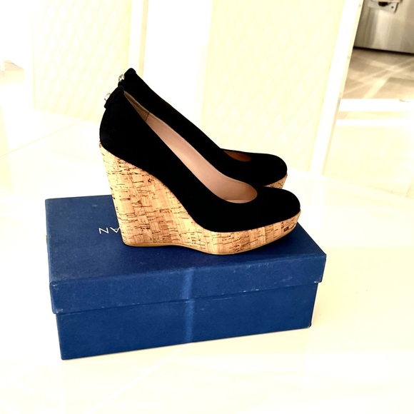 Stuart Weitzman Corkswoon Suede Wedge Size 6 - Picture 10 of 16